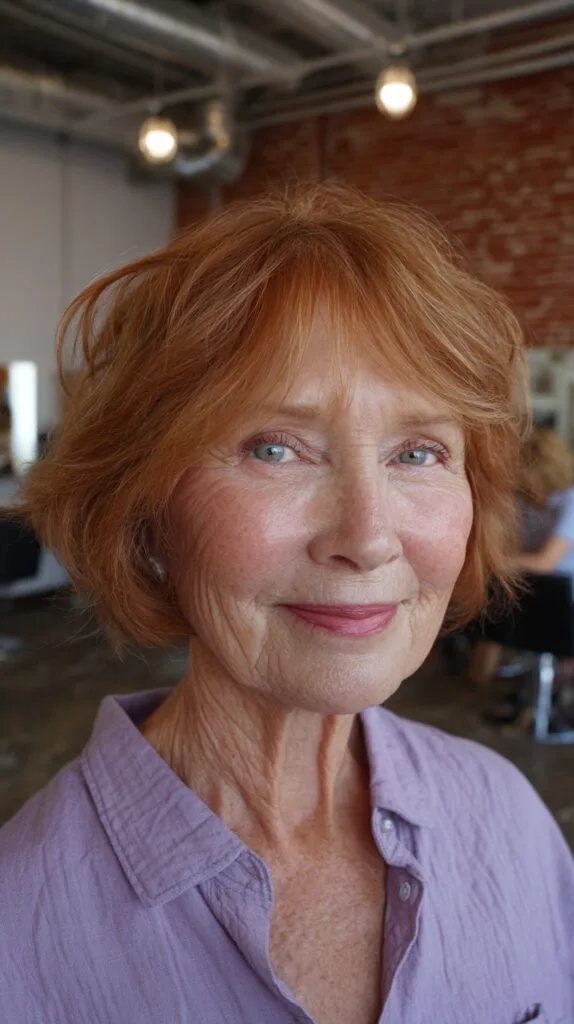 Textured Copper Bob with Soft Movement