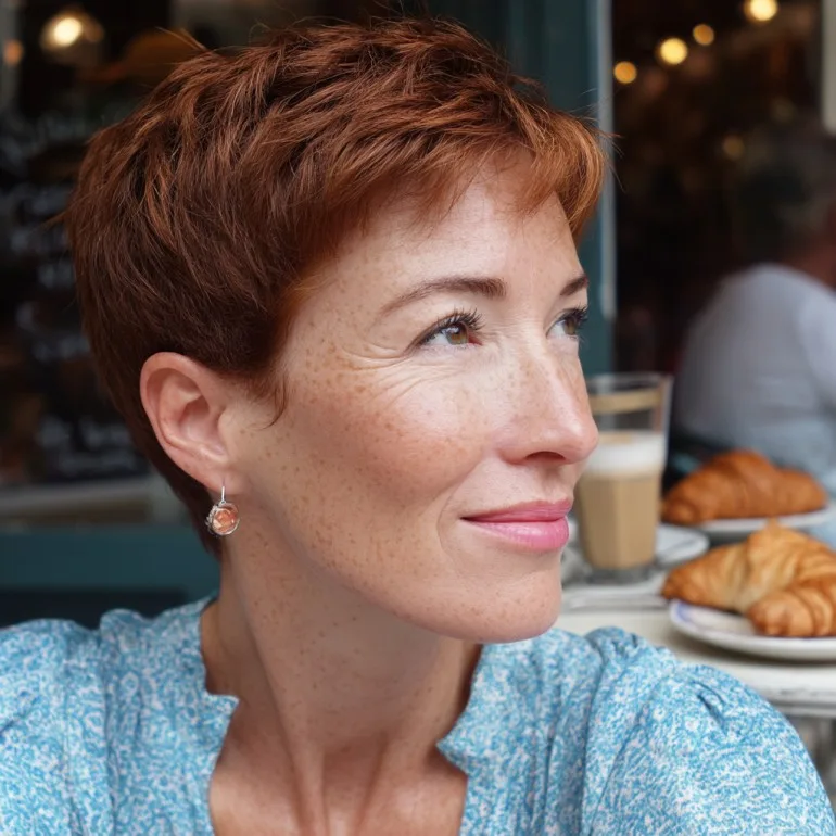 Textured Copper Pixie Cut