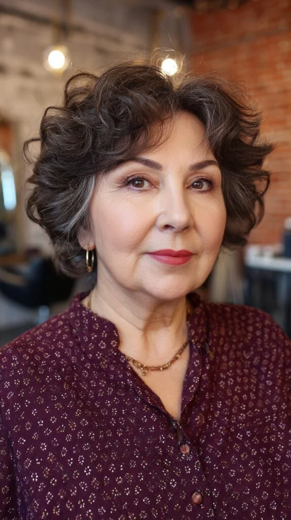 Textured Curly Bob with Soft Volume