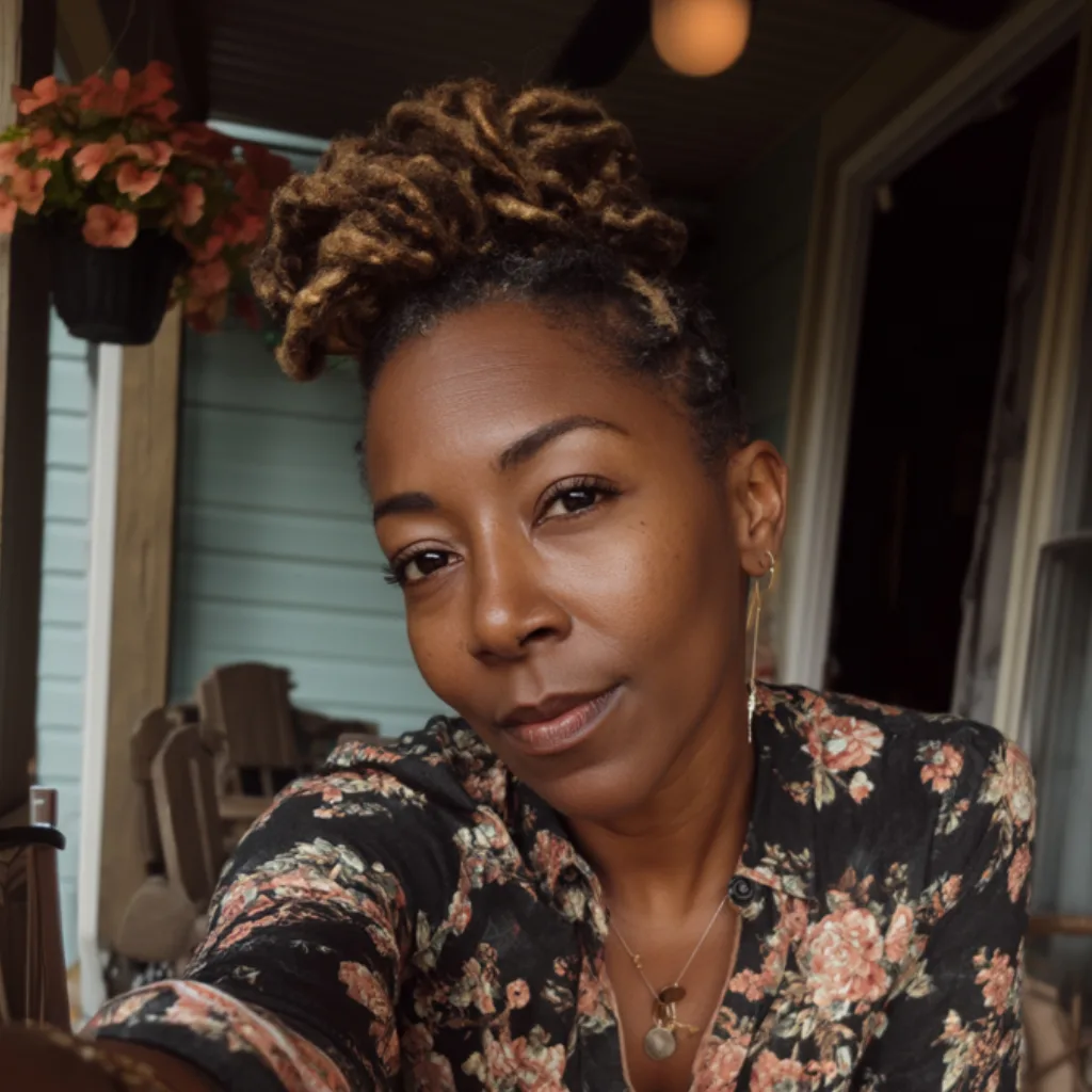 Textured High-Volume Locs with Warm Highlights