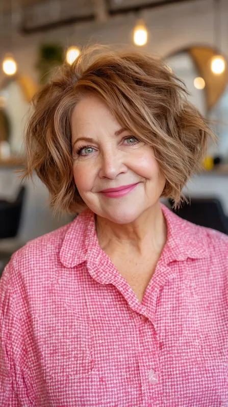 Textured Jagged Bob with Effortless Volume