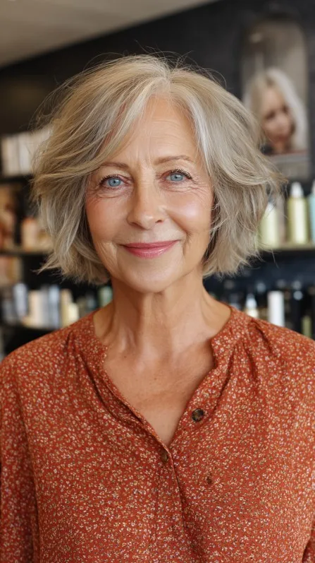 Textured Jagged Bob with Lively Movement