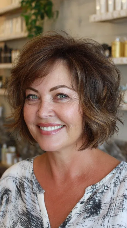 Textured Jagged Bob with Soft Volume