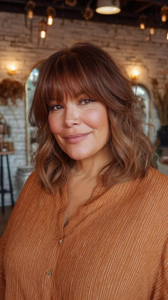 Textured Layered Bob with Fringe