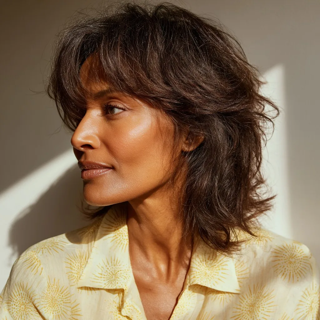 Textured Layered Bob with Wispy Bangs
