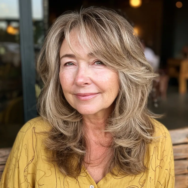 Textured Long Layers with Soft Balayage Highlights