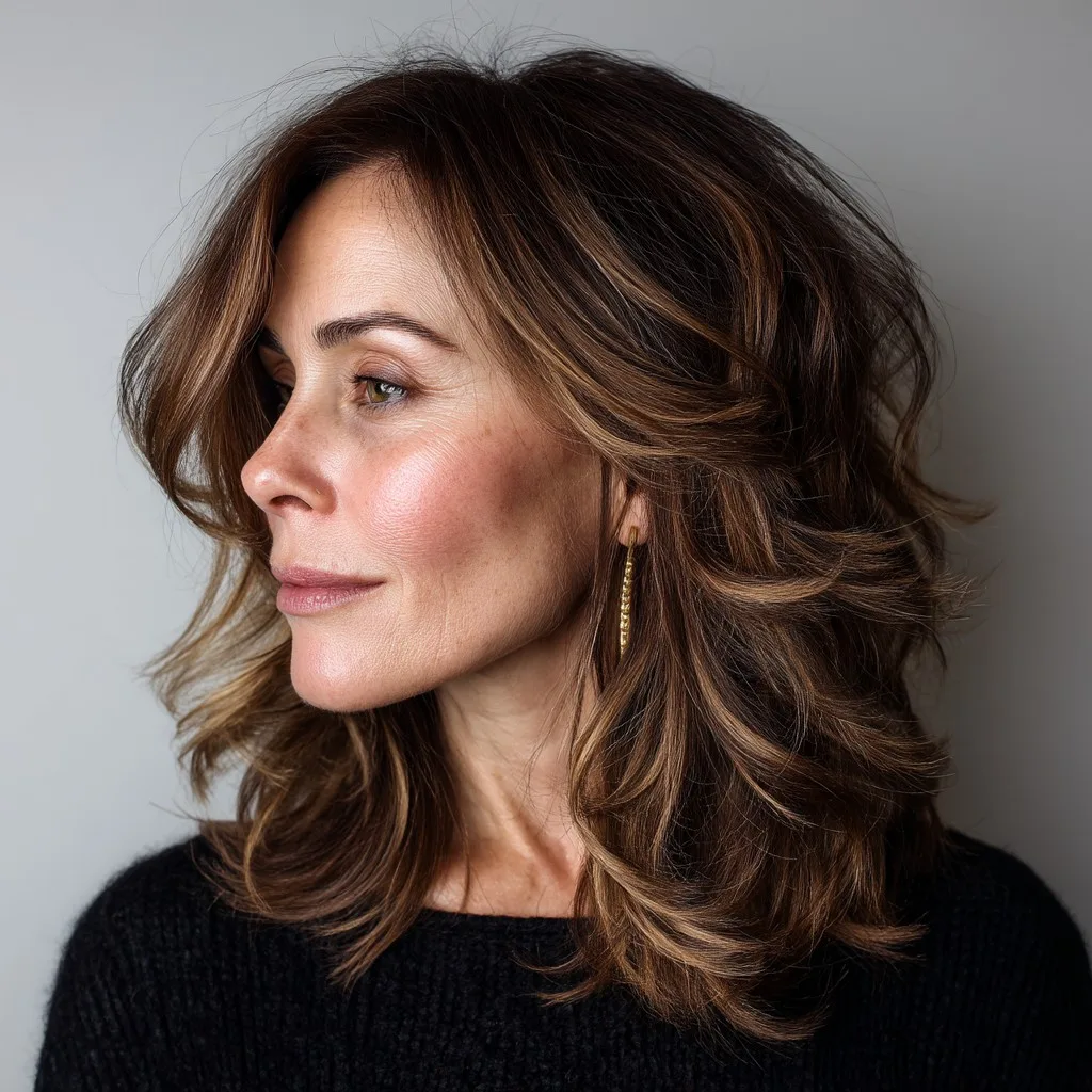 Textured Mid-Length Layers with Soft Volume