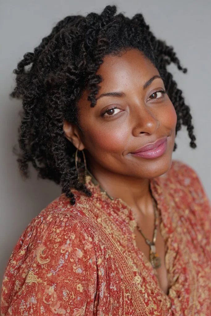 Textured Natural Twists with Defined Curls