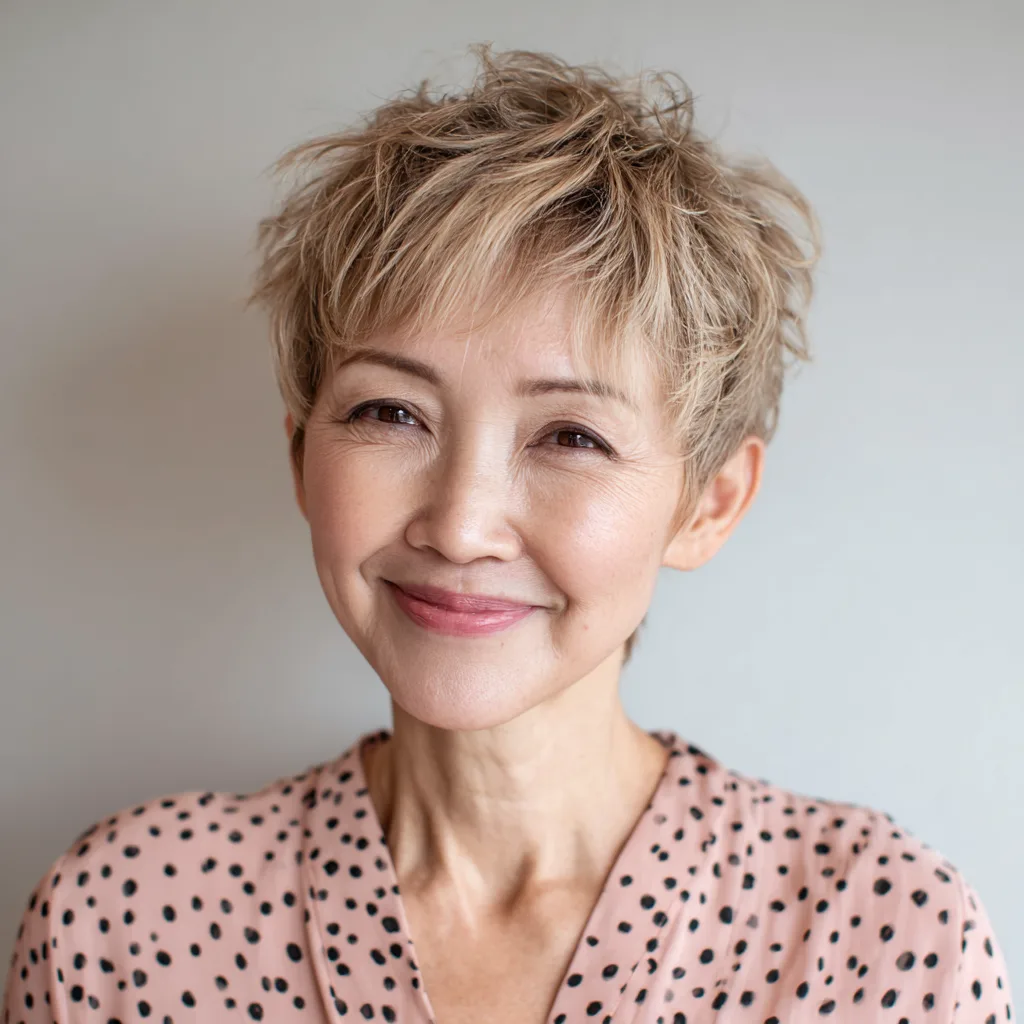 Textured Pixie Cut with Soft Layers