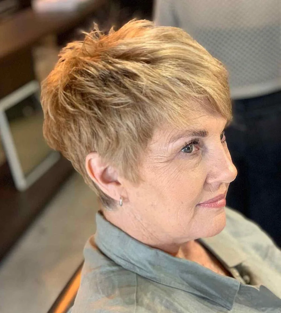 Textured Pixie Haircut for Women Over 60