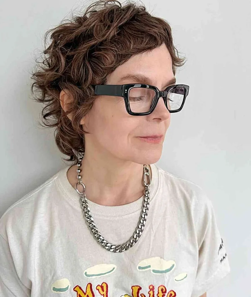 Textured Pixie Shag with Defined Curls