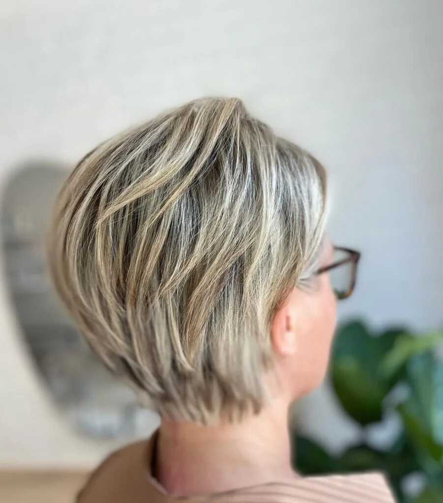 Textured Short Bob with Subtle Highlights