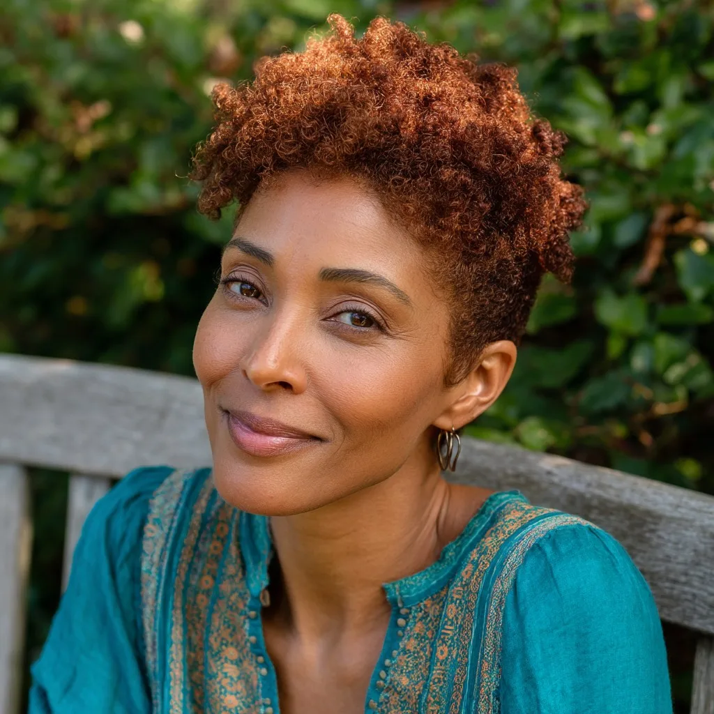 Textured Short Crop with Defined Curls