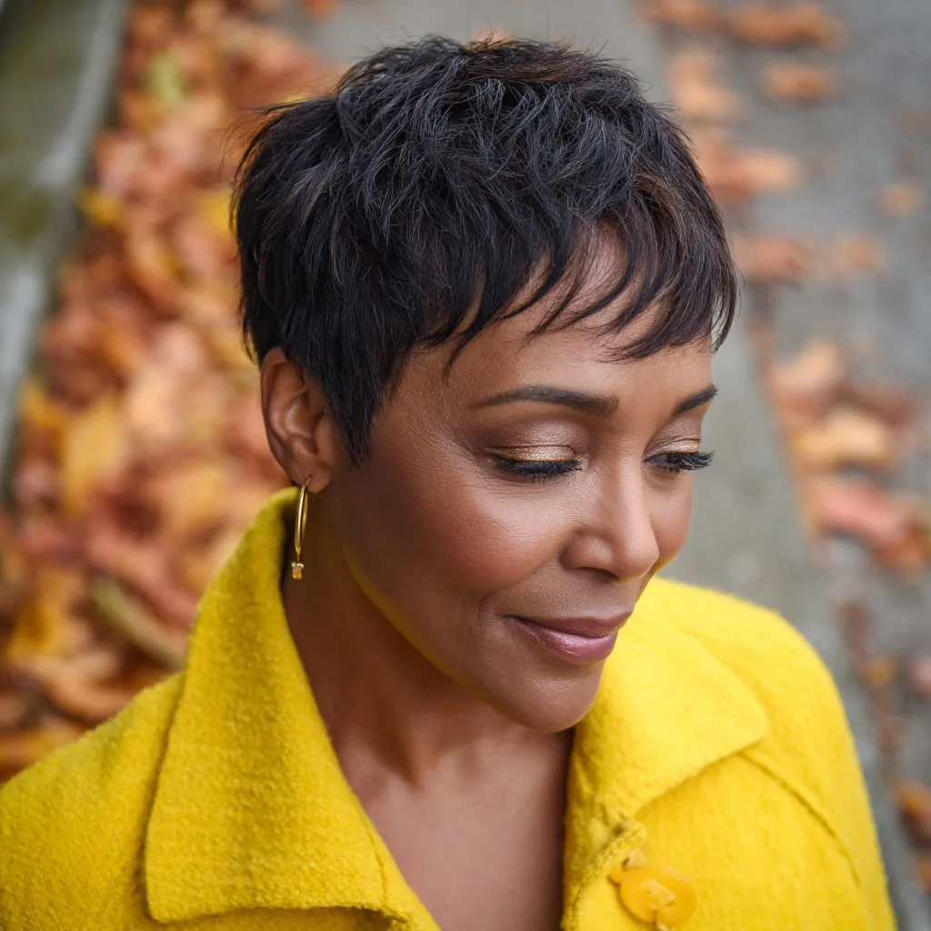 Textured Short Crop with Soft Layers