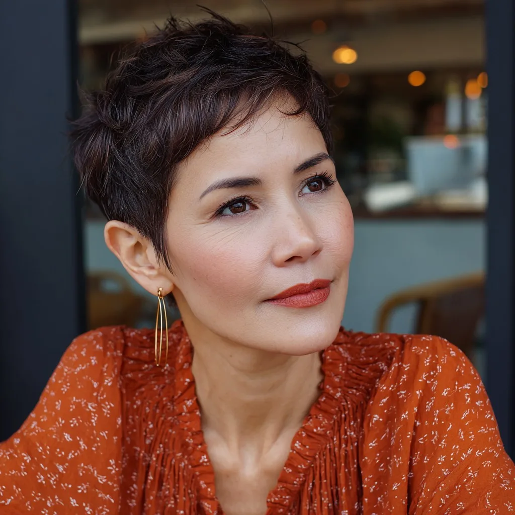 Textured Short Crop with Subtle Lift