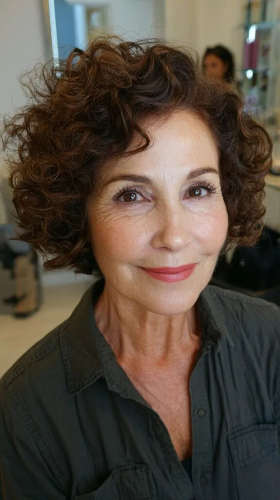 Textured Short Curly Cut with Defined Curls