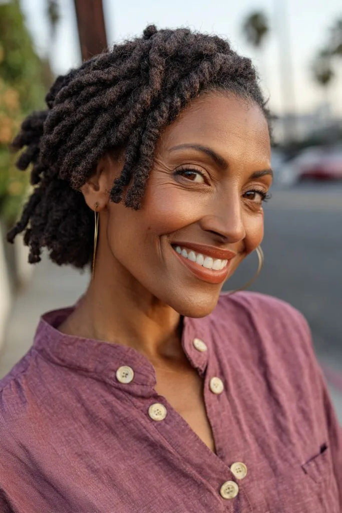 Textured Short Curly Locks with Defined Curls