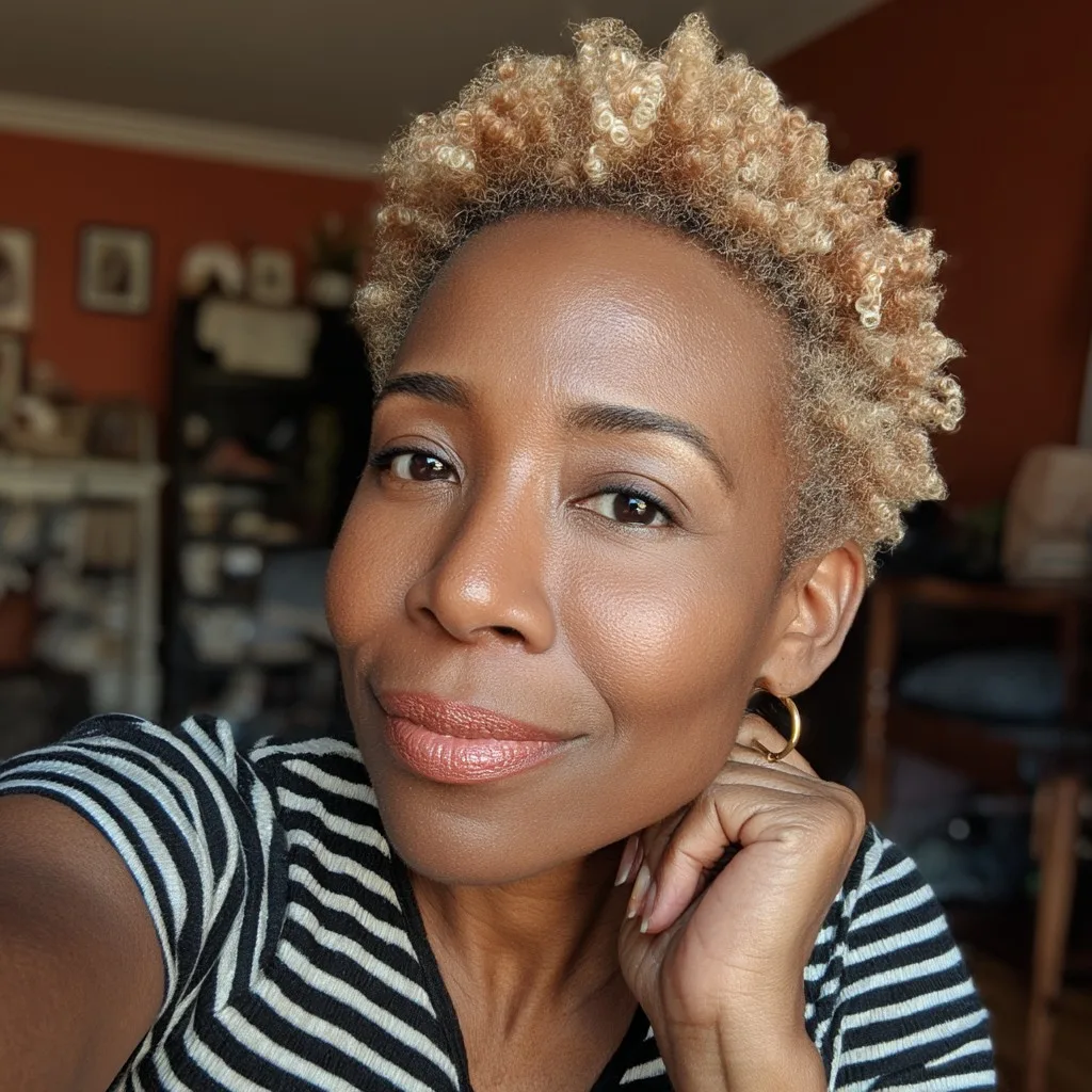 Textured Short Cut with Defined Curls