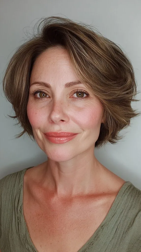 Textured Short Layered Cut with Soft Volume