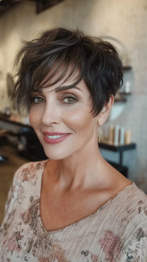 Textured Short Pixie Cut with Soft Highlights