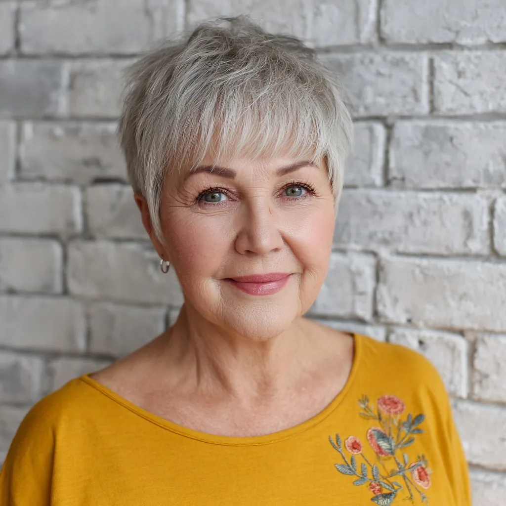 Textured Short Pixie with Soft Layers