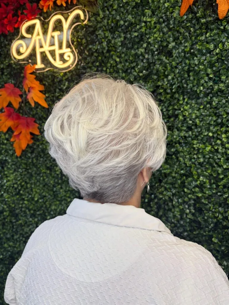 Textured Short Silver Crop with Lifting Layers