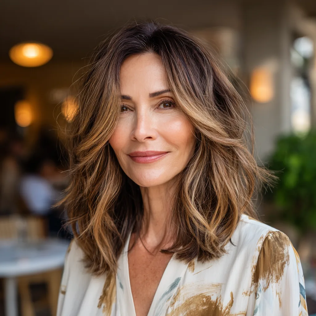 Textured Shoulder-Length Cut with Soft Highlights