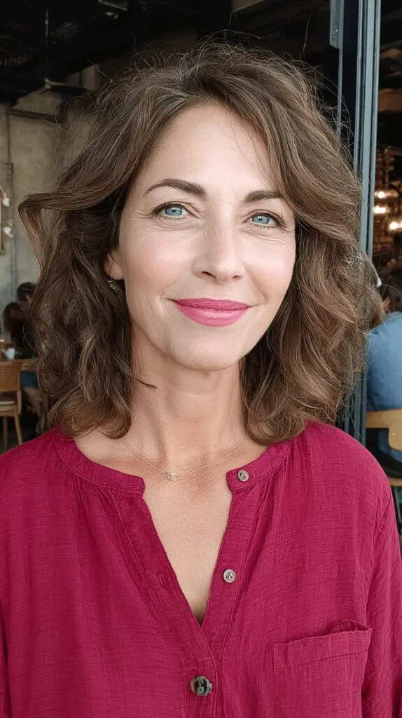 Textured Shoulder-Length Cut with Soft Waves