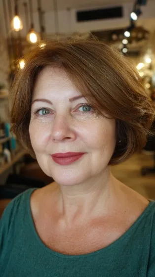 Textured Side-Parted Bob with Soft Volume
