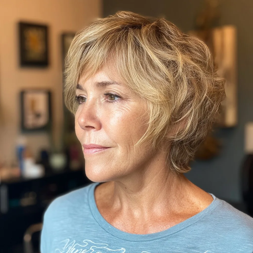 Textured Tousled Short Cut with Soft Layers