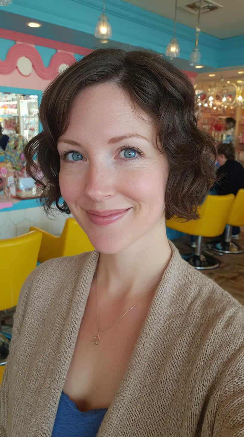 Textured Wavy Bob with Face-Framing Layers