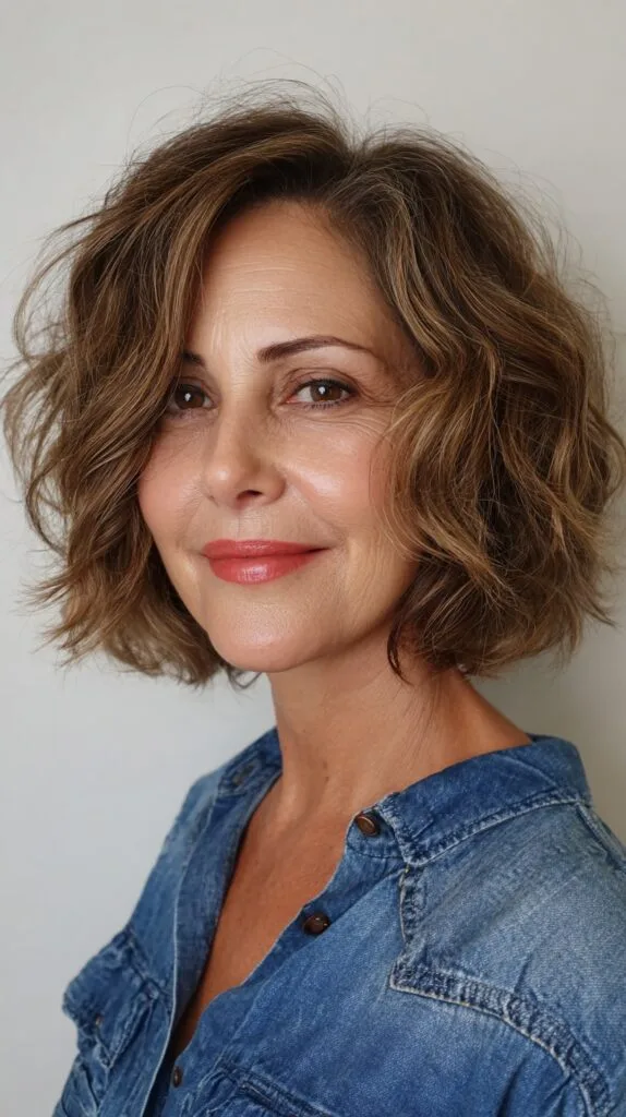 Textured Wavy Bob with Soft Layers