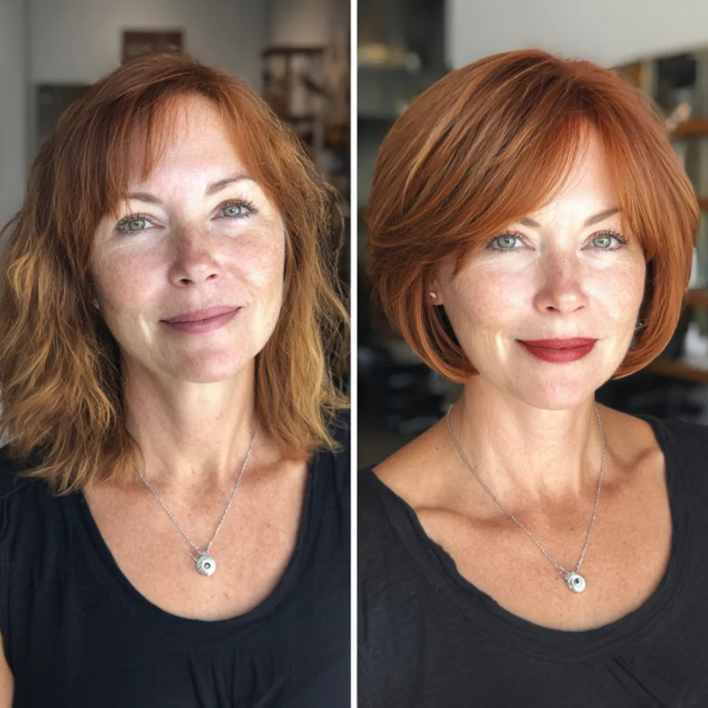 Vibrant Rounded Bob with Soft Layers