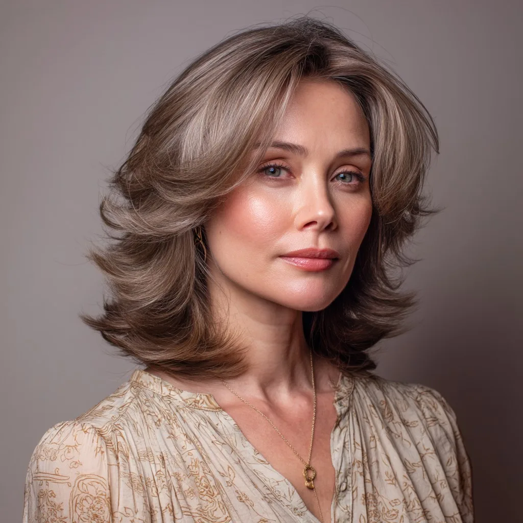 Voluminous Mid-Length Layered Cut with Soft Waves