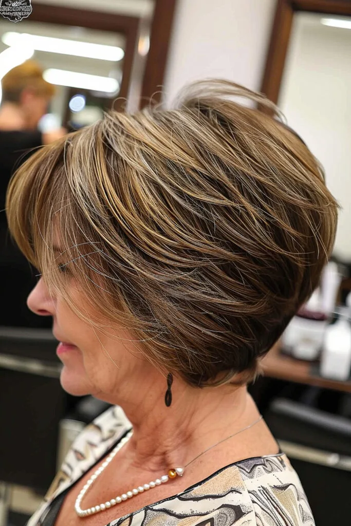 Voluminous Pixie Bob for Older Women