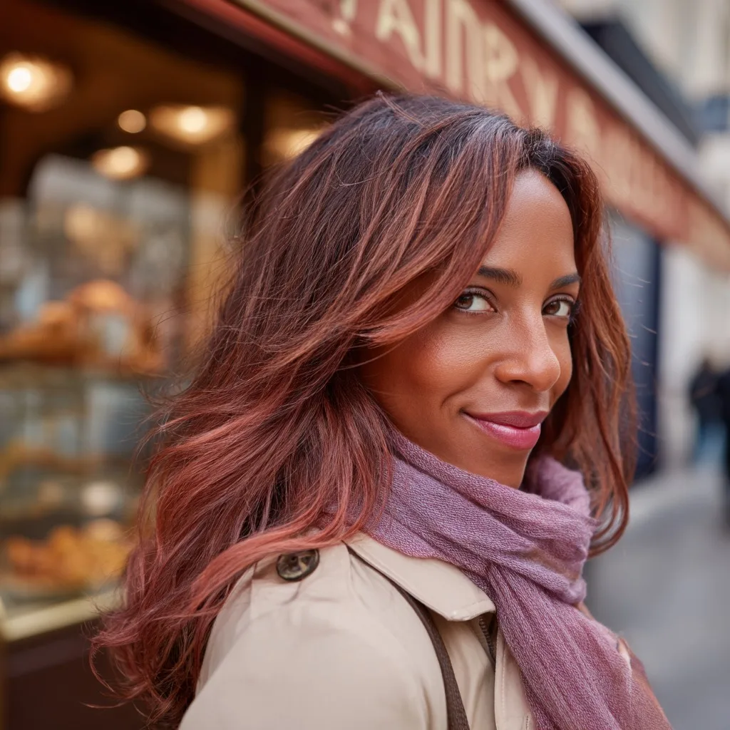 Warm Auburn Waves with Subtle Layers