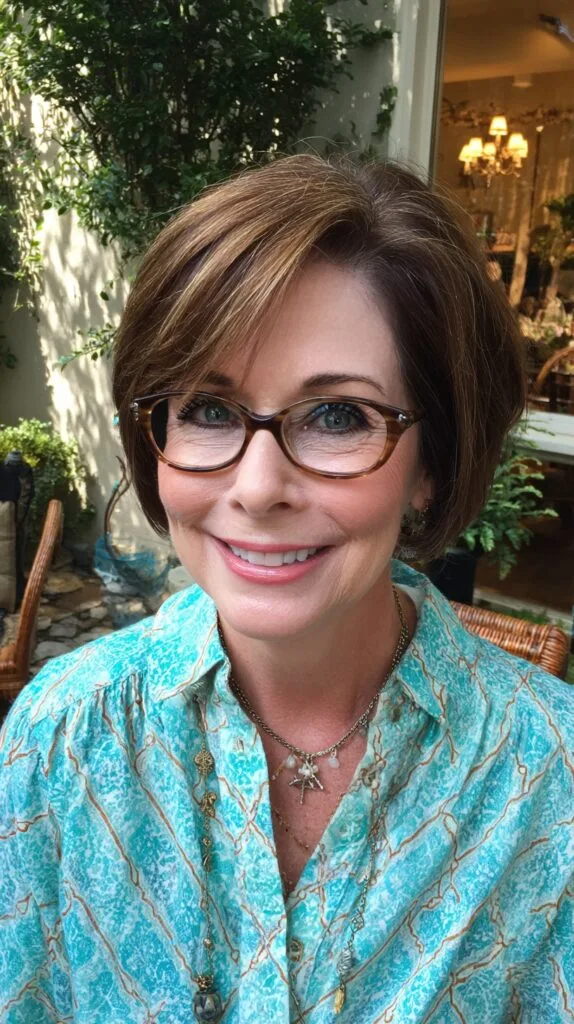 Warm Caramel Stacked Bob with Face-Framing Money Pieces