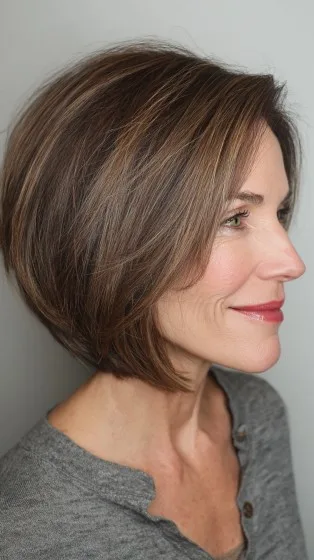 Warm Toned Textured Bob with Subtle Layers