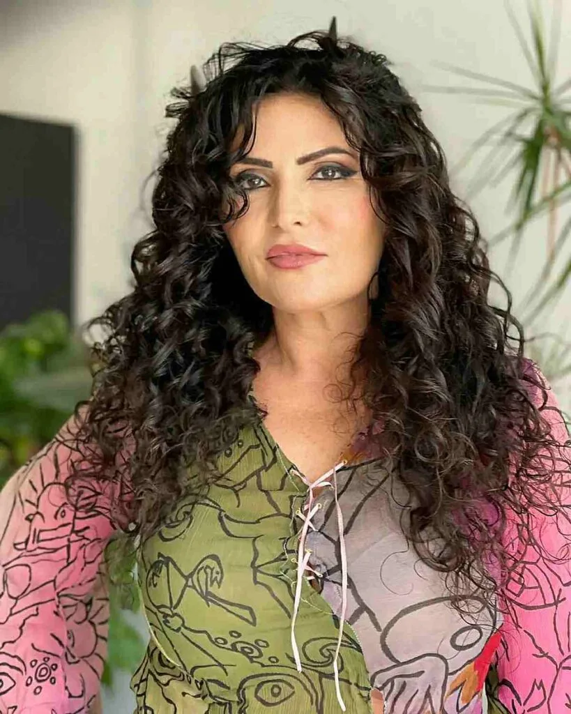 With Beautiful Curly Hair